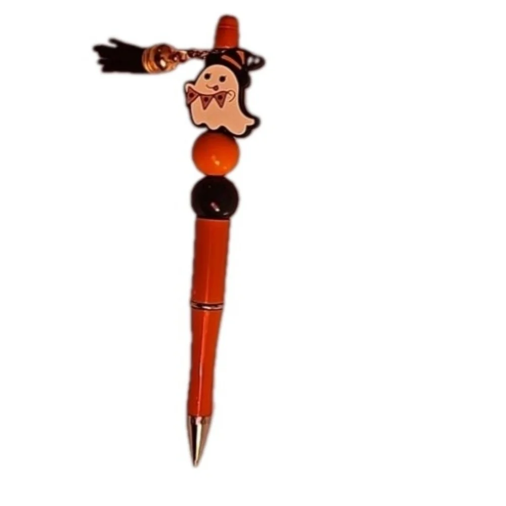 Hand Crafted Set of 3 beaded Pens Fall, Halloween, Floral design  Handmade Gifts